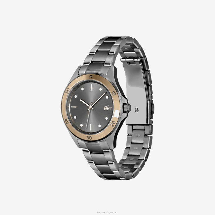 Жене челични сат за љуљање са 3 руке 86882915 црна 000 Lacoste