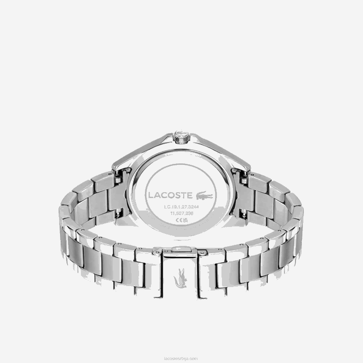 Жене окретни сат од нерђајућег челика са 3 руке 86882918 сива 000 Lacoste