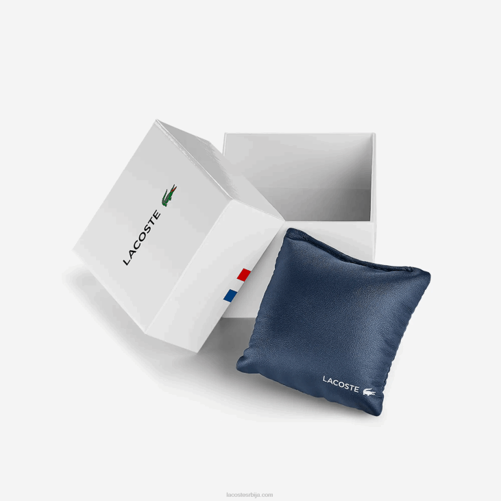 Жене окретни сат од нерђајућег челика са 3 руке 86882918 сива 000 Lacoste