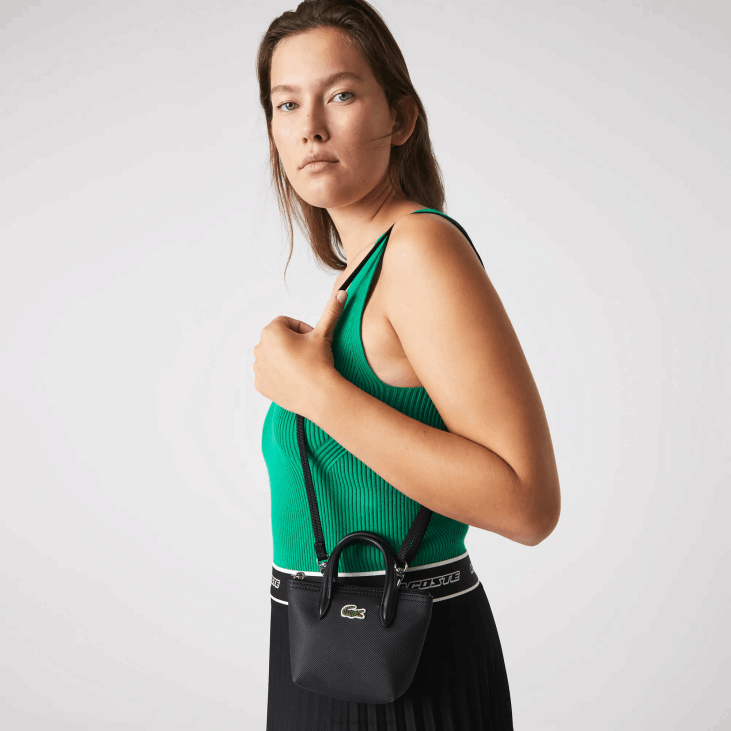 Жене л.12.12 торба за куповину са одвојивим нараменицама 86882886 црна 000 Lacoste