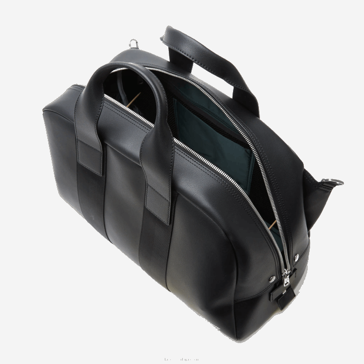 Жене еластична кожна викенд торба 86882101 црна 000 Lacoste