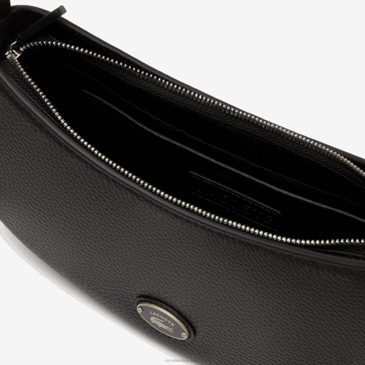 Жене полумесечна торба од врхунске коже 86882791 црна 000 Lacoste