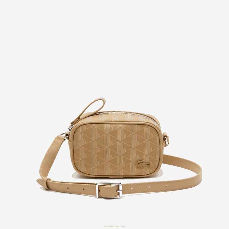 Жене мала торба за крст са монограмом 86882794 виенноис беиге л01 Lacoste