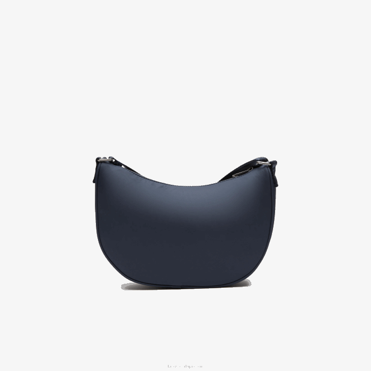 Жене контрастно брендирање полумесечне торбе 86882796 блеу нуит бланц м05 Lacoste