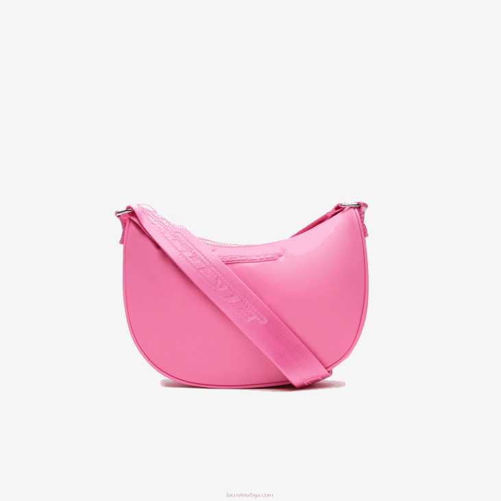 Жене контрастно брендирање полумесечне торбе 86882797 корида дивље руже м00 Lacoste
