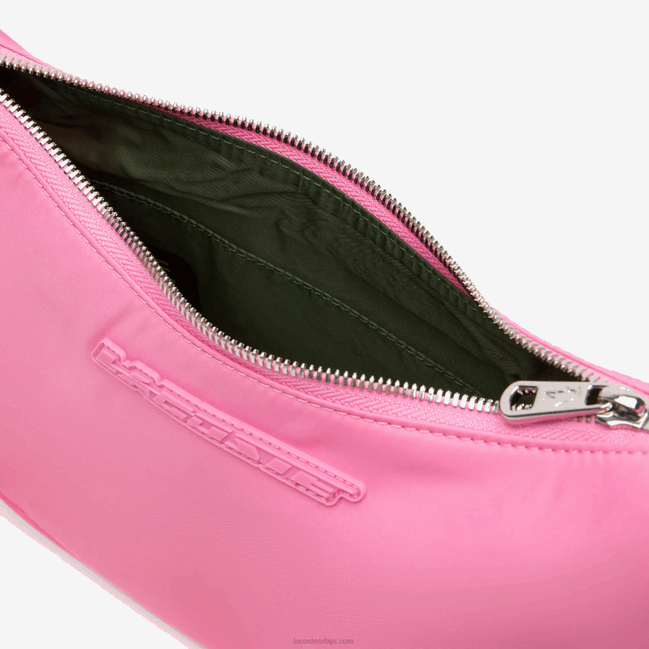 Жене контрастно брендирање полумесечне торбе 86882797 корида дивље руже м00 Lacoste