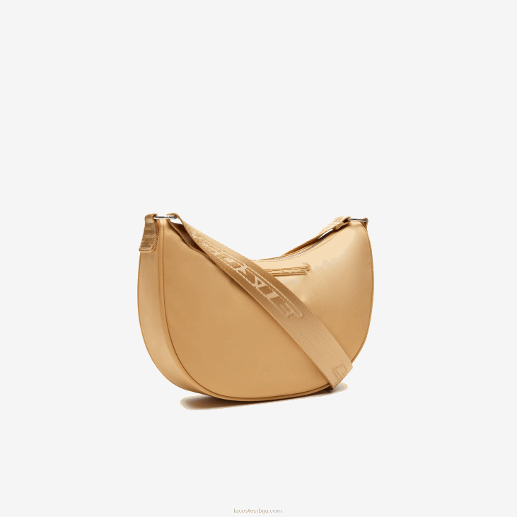 Жене контрастно брендирање полумесечне торбе 86882798 пастила од шеве м01 Lacoste