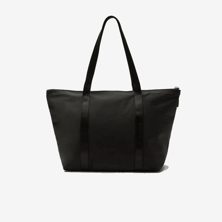 Жене иззие велике пругасте ручке платнена торба за куповину 86882822 ноир верт флуо к03 Lacoste