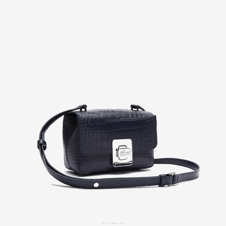 Жене амелиа кожна ташна са рељефном металном копчом 86882832 тамни сафир б88 Lacoste