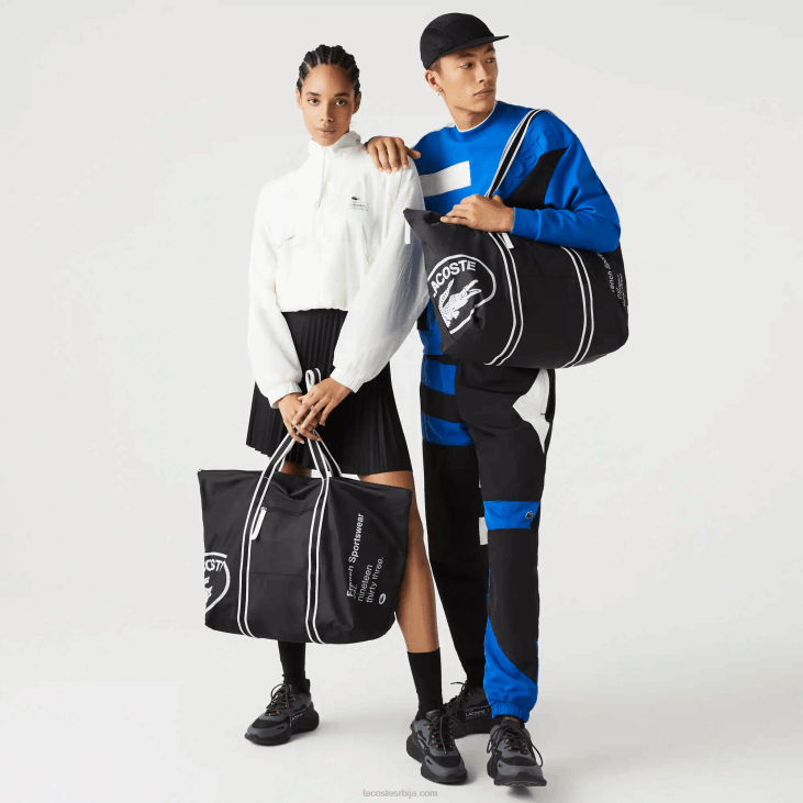 Жене Склопива викенд торба са контрастним принтом 86882839 ноар бланц 279 Lacoste