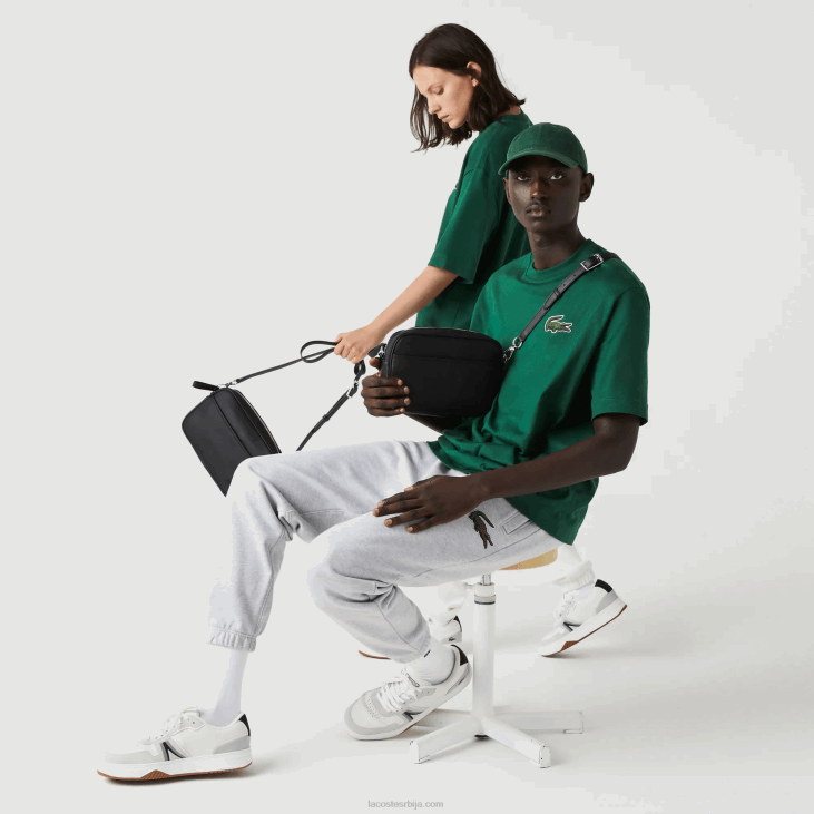 Жене торба са равним џепом са патентним затварачем 86882868 црна 000 Lacoste