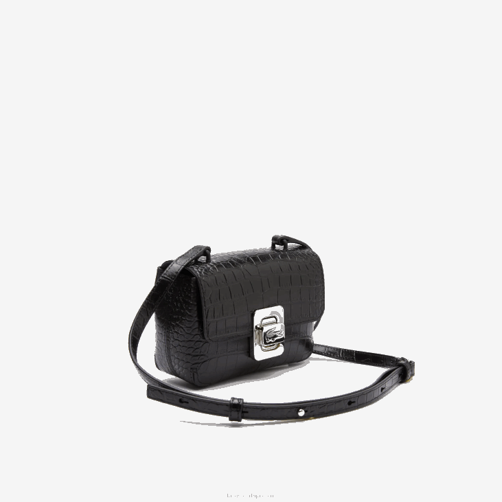 Жене кожна торба преко тела 86882888 црна 000 Lacoste