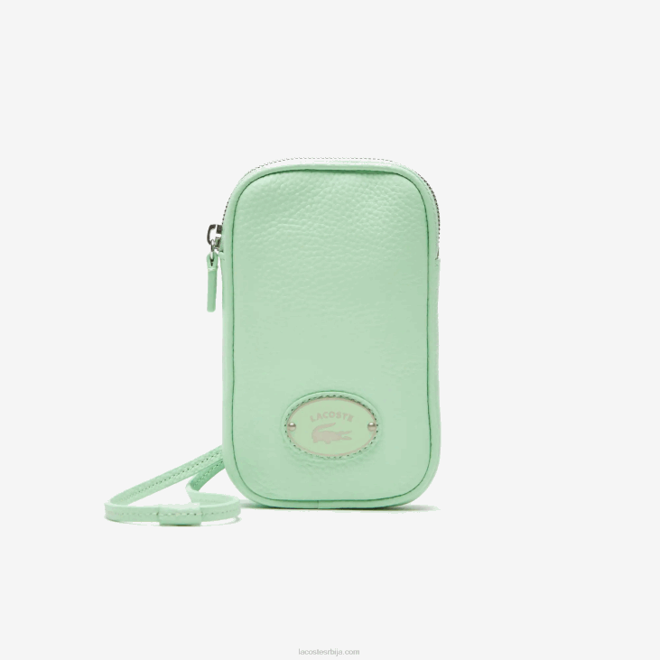 Жене контрастни крокодилски држач за телефон 86882894 пепео к93 Lacoste