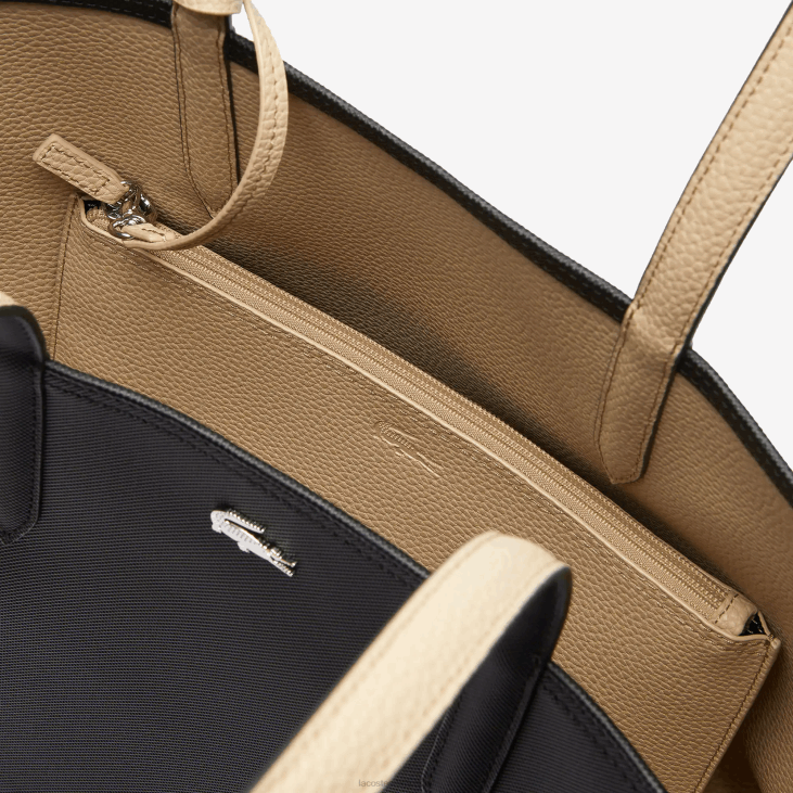 Жене анна реверзибилна двобојна торба 86882824 ноир крема а91 Lacoste