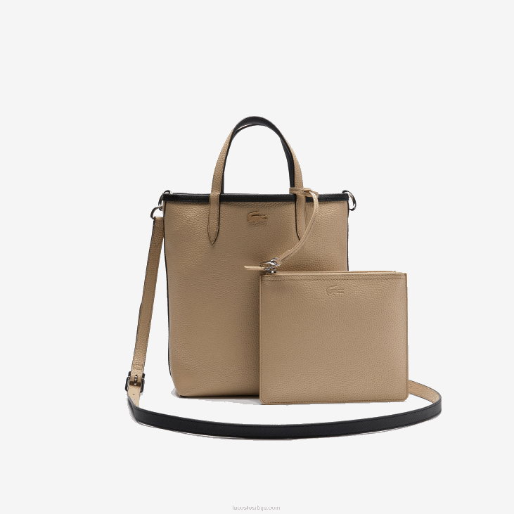 Жене анна платнена торба са реверзибилним премазом 86882830 ноир крема а91 Lacoste