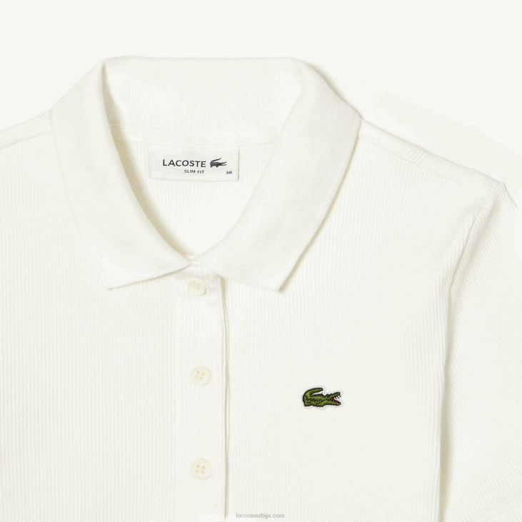 Жене поло мајица од органског памука 86882375 бела 70в Lacoste