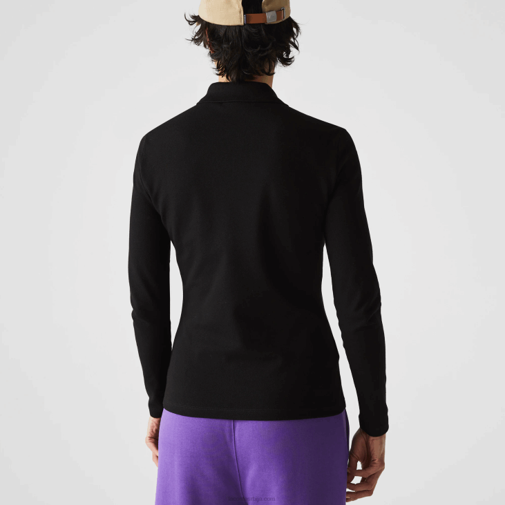 Жене слим фит стретцх пикуе поло 86882478 црна 031 Lacoste