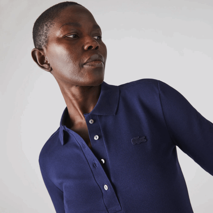 Жене слим фит стретцх пикуе поло 86882479 тамноплава 166 Lacoste