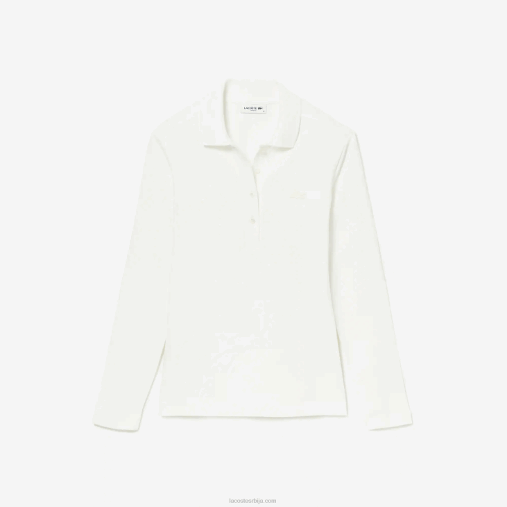Жене слим фит стретцх пикуе поло 86882480 бела 70в Lacoste
