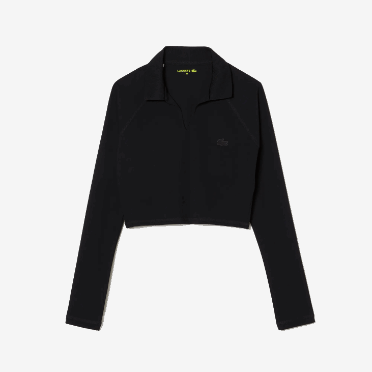 Жене скраћени поло дугих рукава 86882483 црна 031 Lacoste