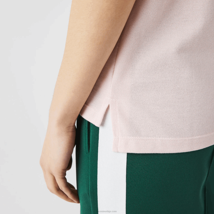 Жене Петит пикуе поло меканог памука регуларног кроја 86882495 светло розе ади Lacoste