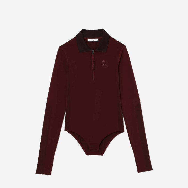 Жене боди са рајсфершлусом 86882496 бордо зс1 Lacoste