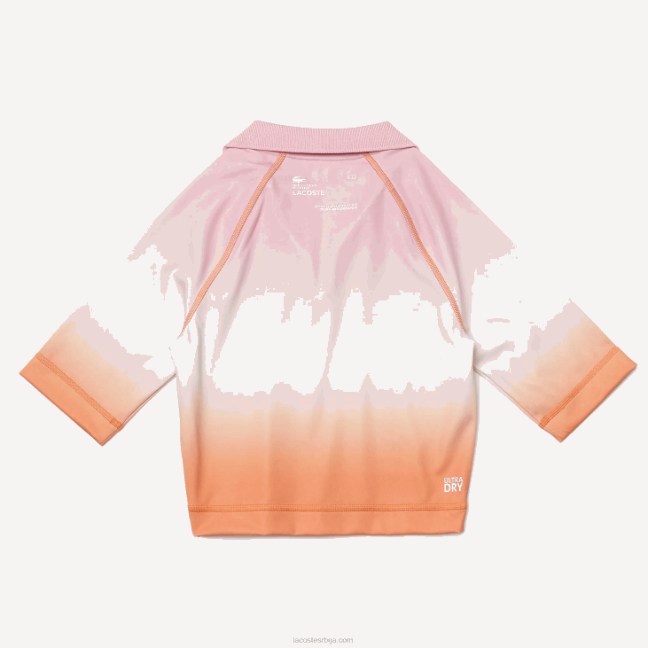 Жене спортски летњи пакет са кратким нагибом и растезљивим поло 86882499 розе бела наранџаста дфк Lacoste