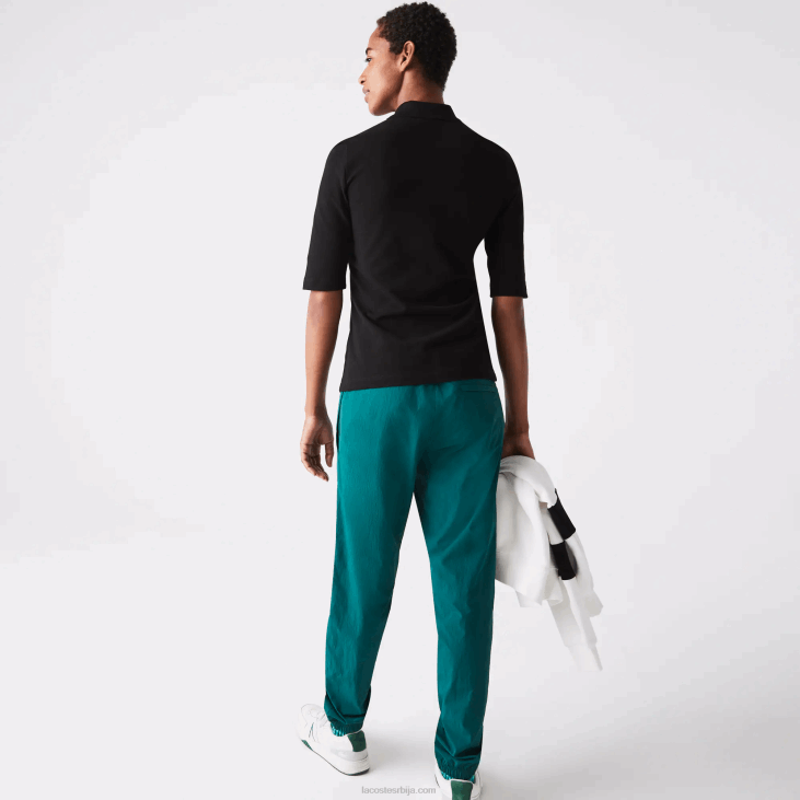 Жене слим фит гипки памучни поло 86882515 црна 031 Lacoste