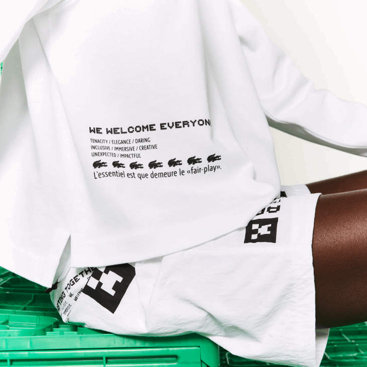 Жене ливе к минецрафт превелики памучни поло 86882523 бела 001 Lacoste