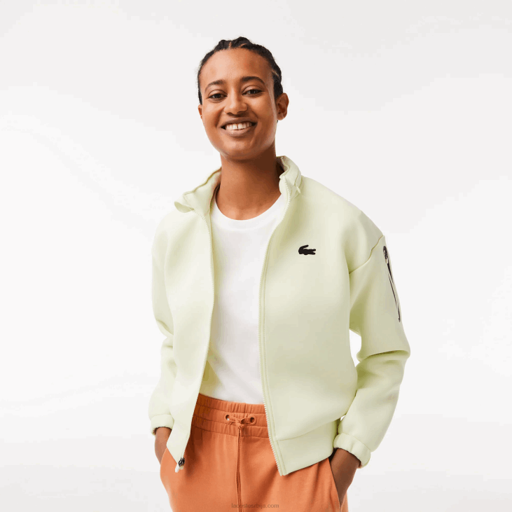 Жене спортска дуксерица са патентним затварачем 86882383 жута 6гд Lacoste