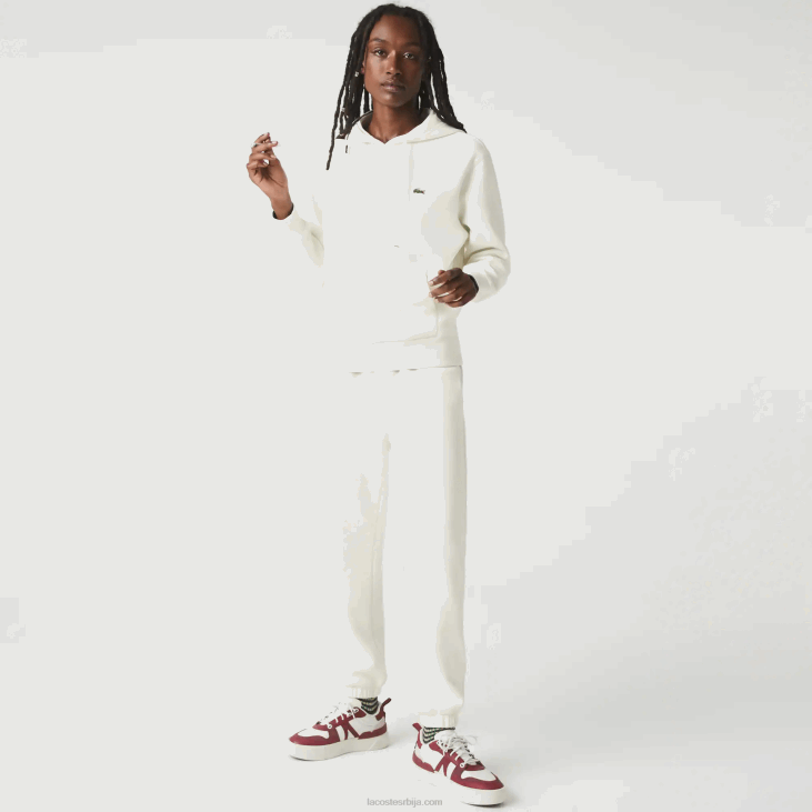 Жене Дукс од мешавине памука слободног кроја 86882529 бела 70в Lacoste