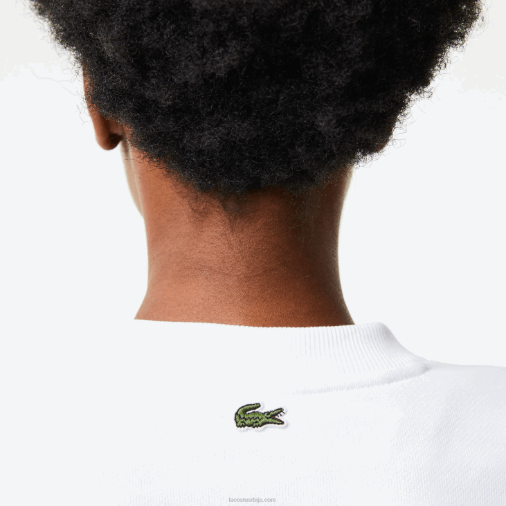 Жене оверсизе принт и брендирани дукс 86882578 бела 001 Lacoste