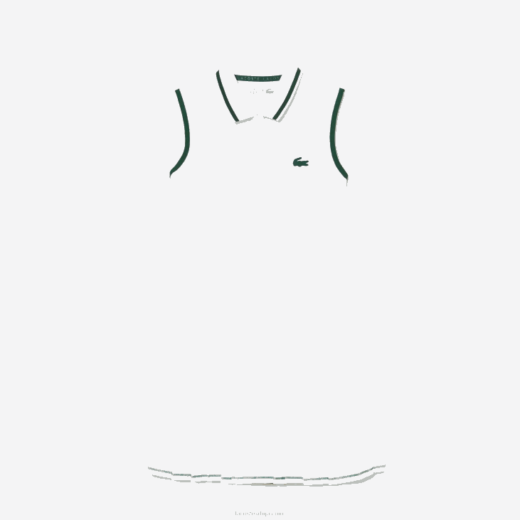 Жене спортска уграђена кратка плисирана тениска хаљина 86882355 бело зелено пб4 Lacoste