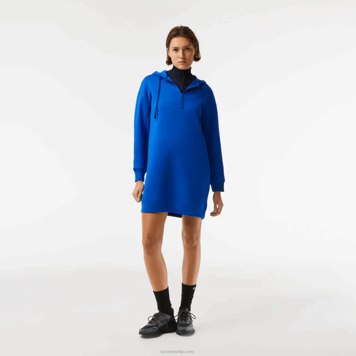 Жене слободна памучна пике хаљина 86882473 плава к1к Lacoste