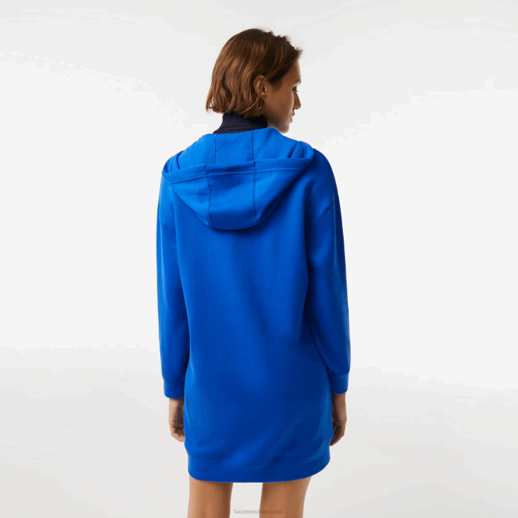 Жене слободна памучна пике хаљина 86882473 плава к1к Lacoste