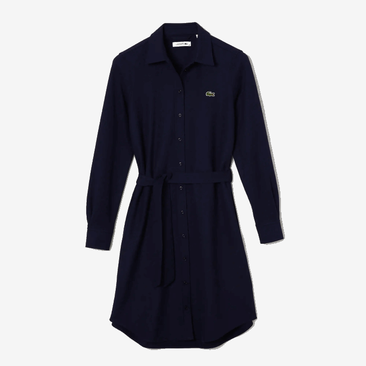 Жене подесива памучна пике поло хаљина 86882491 тамноплава 166 Lacoste