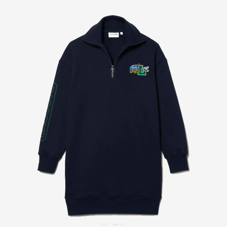 Жене превелика поло хаљина са патентним затварачем 86882492 тамноплава 166 Lacoste