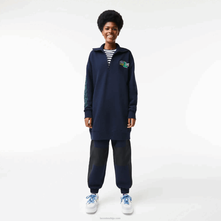 Жене превелика поло хаљина са патентним затварачем 86882492 тамноплава 166 Lacoste