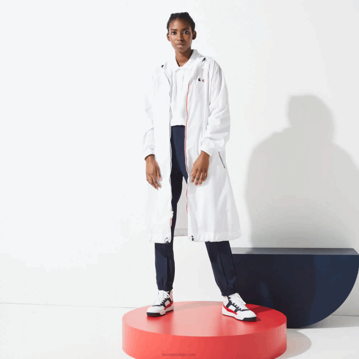 Жене спорт Френцх Спортинг Спирит едитион склопиви кишни мантил 86882622 бела тамноплава црвена а10 Lacoste