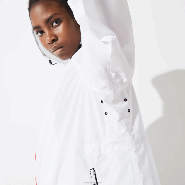 Жене спорт Френцх Спортинг Спирит едитион склопиви кишни мантил 86882622 бела тамноплава црвена а10 Lacoste