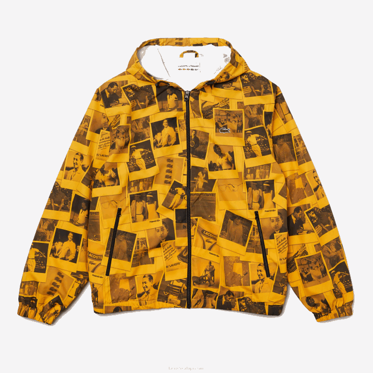 Жене ливе полароид јакна за сарадњу 86881303 жута црна 7кр Lacoste