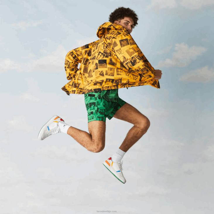 Жене ливе полароид јакна за сарадњу 86881303 жута црна 7кр Lacoste