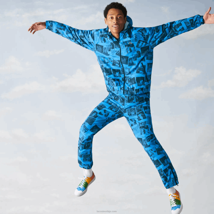 Жене ливе полароид јакна за сарадњу 86881304 плава црна блв Lacoste