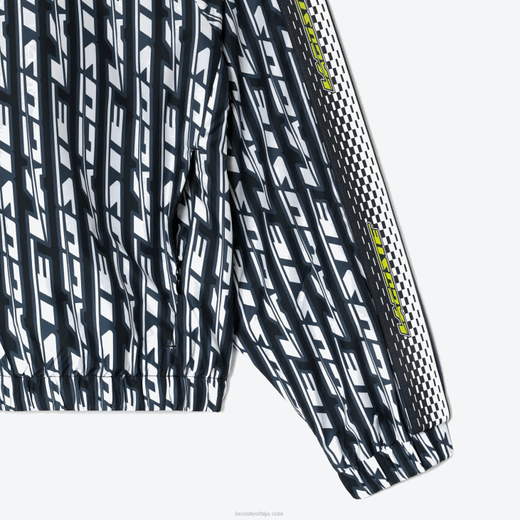 Жене велика јакна са капуљачом 86882437 црно плаво бело зи8 Lacoste