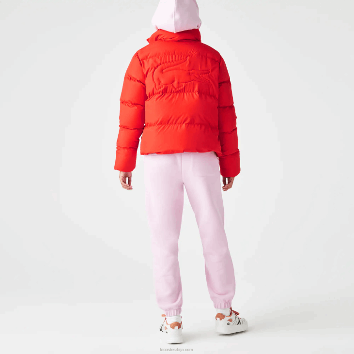 Жене склопива подстављена јакна 86882617 црвена ф8м Lacoste