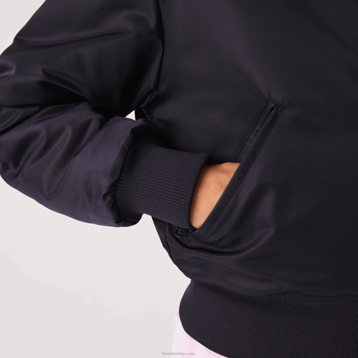 Жене прошивена најлонска јакна 86882623 тамноплава хде Lacoste