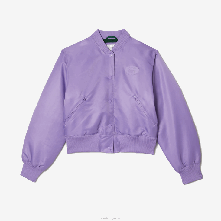 Жене прошивена најлонска јакна 86882624 пурпле гфу Lacoste