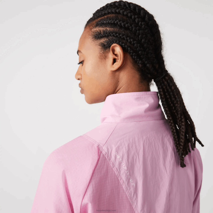 Жене најлонска јакна са мрежицом 86882627 розе з4х Lacoste