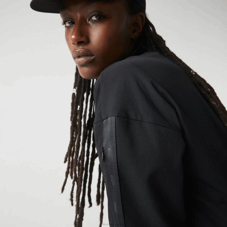 Жене спортска јакна слободног кроја 86882631 црна ц31 Lacoste