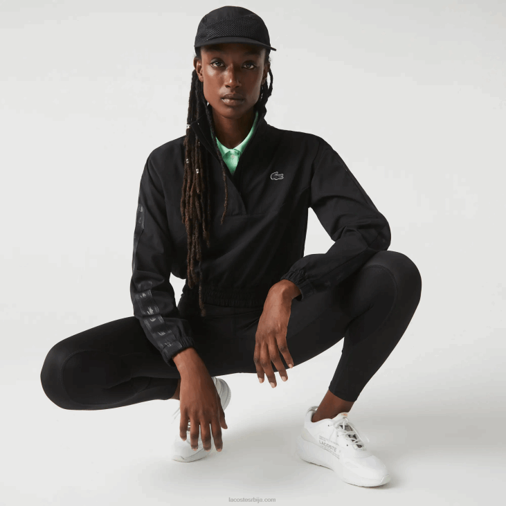 Жене спортска јакна слободног кроја 86882631 црна ц31 Lacoste